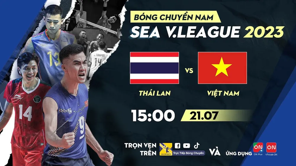 🔴Trực tiếp Bóng chuyền Nam - SEA V.League 2023: Thái Lan - Việt Nam: 