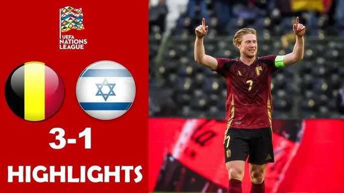 Bỉ vs Israel 3-1 : Kevin De Bruyne tỏa sáng cú đúp nhờ penalty, Tielemans góp công, Castagne bất ngờ phản lưới nhà