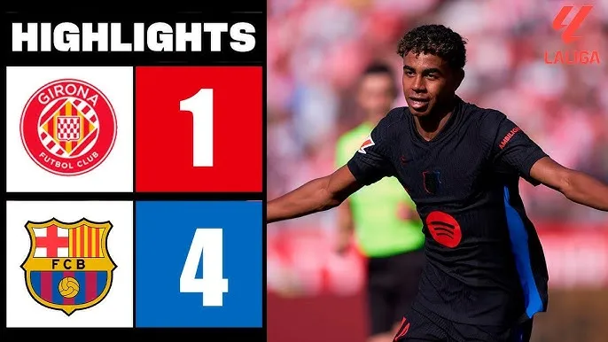 Girona vs Barcelona 1-4: Dấu ấn Lewandowski, sao trẻ Yamal thăng hoa cú đúp, Olmo, Pedri góp công chiến thắng đậm đà, Barca dẫn đầu La Liga
