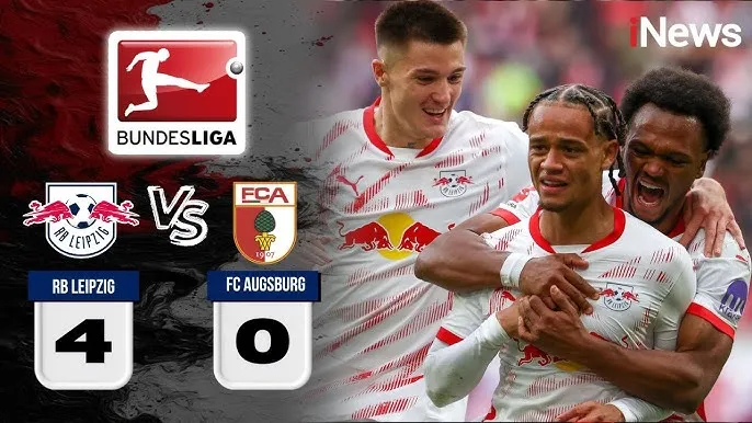 RB Leipzig vs Augsburg 4-0: Benjamin Sesko sớm chói sáng cú đúp sau 15 phút, Lois Openda, Xavi Simons ấn định chiến thắng 