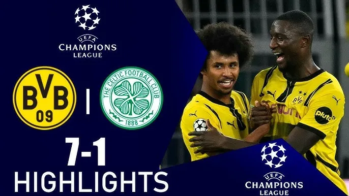 Borussia Dortmund vs Celtic 7-1: Can sớm khai bàn, Adeyemi xuất thần hattrick, Guirassy ghi cú đúp, Nmecha góp công 7 bàn mãn nhãn