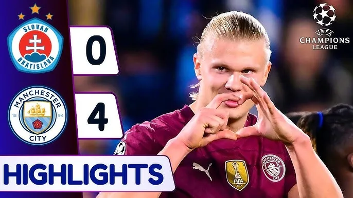 Slovan Bratislava vs Man City 0-4: Dàn sao Gundogan, Foden, Haaland, McAtee lần lượt tỏa sáng, thầy trò Pep Gundogan chào sân Champions League 2024/25 