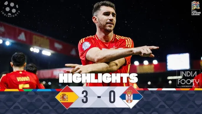 Tây Ban Nha vs Serbia 3-0: Porro dọn cỗ, Laporte sớm tỏa sáng phút thứ 5, Morata, Baena lần lượt lập công, Pavlovic bị thẻ đỏ