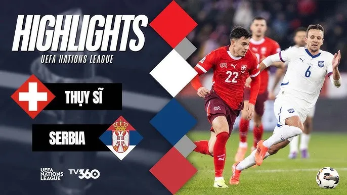 Thụy Sĩ vs Serbia 1-1: Zeki Amdouni mở bàn nhưng Aleksa Terzic lập tức gỡ hòa, chia điểm tiếc nuối