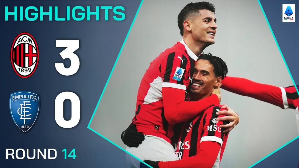 AC Milan vs Empoli 3-0: Morata khai tiệc, Pulisic, Fofana kiến tạo xuất sắc giúp Reijnders tỏa sáng cú đúp, Milan từng bước áp sát tốp 6 Serie A