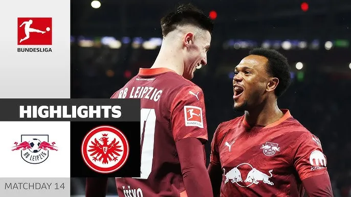 RB Leipzig vs Frankfurt 2-1: Benjamin Sesko mở bàn, Nathaniel Brown san bằng tỷ số, Lois Openda chốt hạ chiến thắng suýt sao