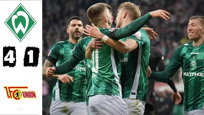 Werder Bremen vs Union Berlin 4-1: Marco Grull sớm toả sáng cú đúp sau 17 phút, Andras Schafer lập công nhưng Mitchell Weiser, Jens Stage chốt hạ 3 điểm gọn gàng