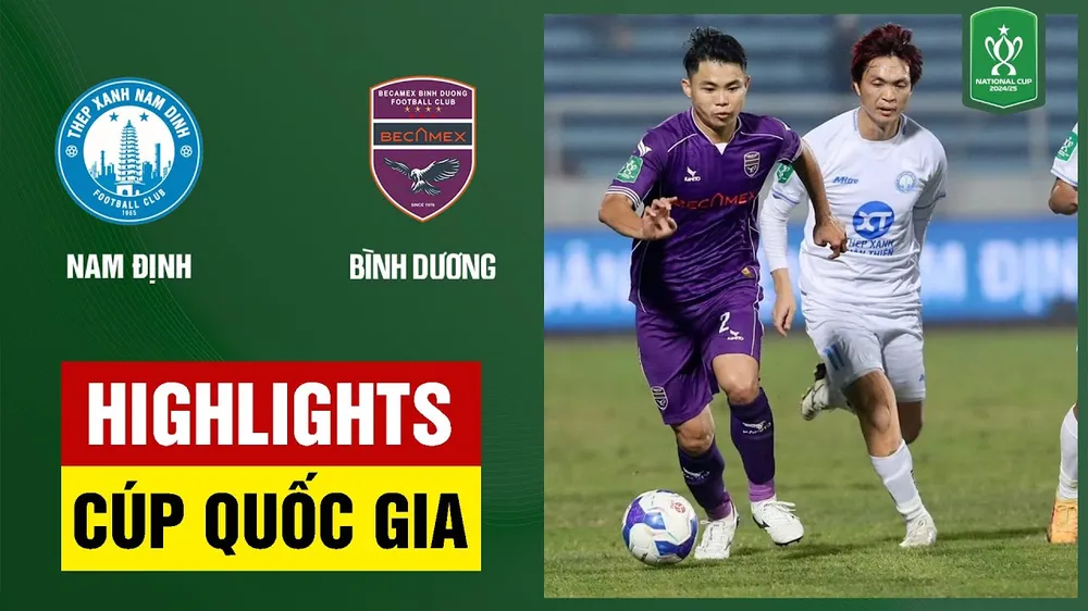 Nam Định vs Becamex Bình Dương 1-1 (pen 4-5): Trung Hiếu lập công, Caio Casar lập công nhưng Mpande hỏng penalty, Bình Dương giành vé đi tiếp tại Cúp Quốc gia
