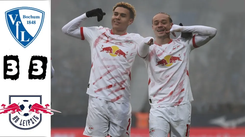 VfL Bochum vs RB Leipzig 3-3: Lần lượt Willi Orban, Antonio Nusa, Christoph Baumgartner áp đảo sau 21 phút nhưng Myron Boadu xuất thần ngược dòng cú hattrick chia điểm nhờ penalty