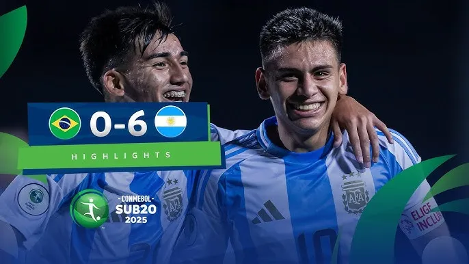 U20 Brazil vs U20 Argentina 0-6: Đệ Messi, Subiabre khai tiệc, Echeverri tỏa sáng cú đúp, Serrote phản lưới nhà, Ruberto, Hidalgo góp công mở tiệc 6 bàn thắng trước đàn em Neymar