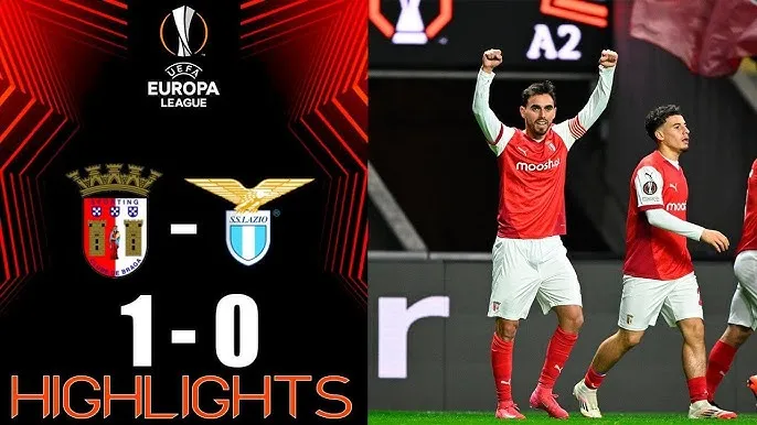 Braga vs Lazio 1-0: Valentin Gomez căng ngang đẹp mắt, Ricardo Horta đệm bóng cận thành sớm ghi bàn phút thứ 6, Lazio bất ngờ thất thủ