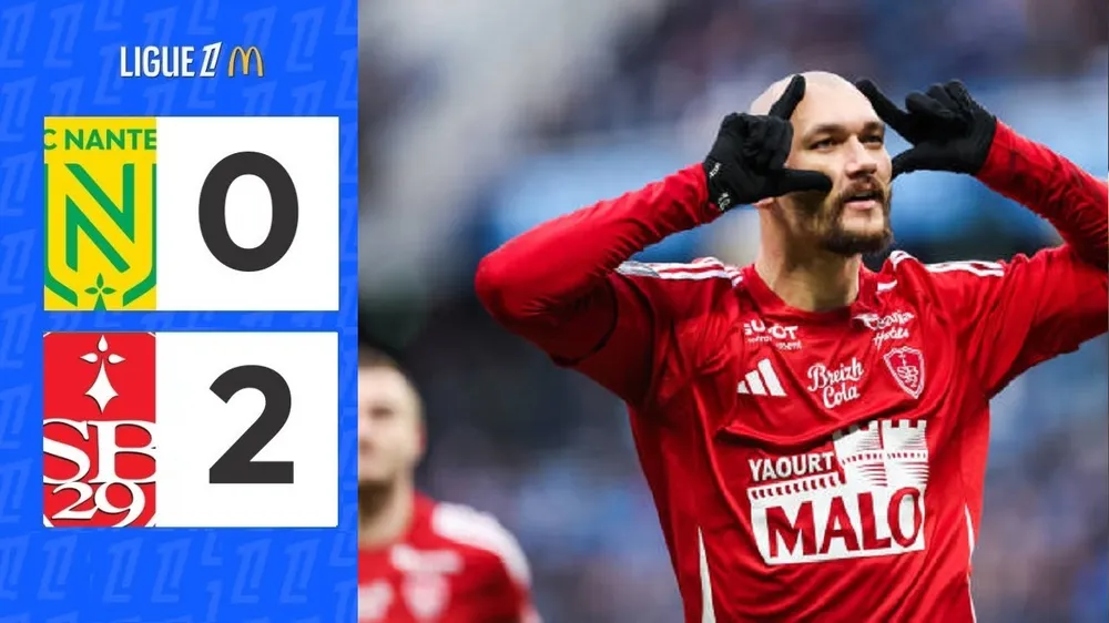 Nantes vs Brest 0-2: Ludovic Ajorque khai bàn phút thứ 9, Pierre Lees-Melou chốt hạ tỷ số phút bù giờ 90'+6, bỏ túi 3 điểm quý giá