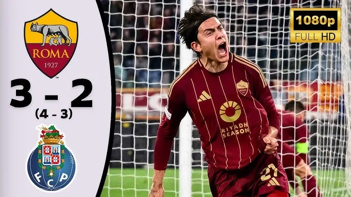 AS Roma vs Porto 3-2 (4-3): Omorodion ghi siêu phẩm nhưng Dybala tỏa sáng cú đúp, Pisilli góp công chiến thắng, Renchs phản lưới nhà, Eustaquio thẻ đỏ, Porto bị loại Europa League
