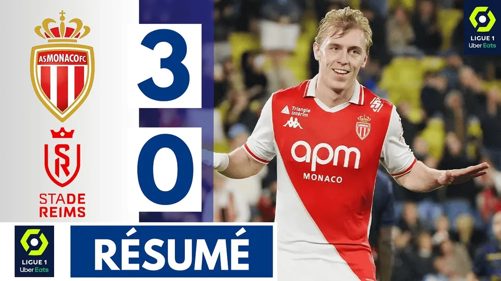 AS Monaco vs Stade Reims 3-0: Ngày Mika Biereth tỏa sáng cú hattrick, giúp Monaco tạm giữ vị trí thứ 4 Ligue 1