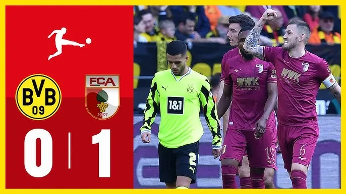 Borussia Dortmund vs Augsburg 0-1: Wolf đá phạt kiến tạo, Gouweleeuw đánh đầu góc xa ghi bàn duy nhất, bất ngờ hạ Dortmund