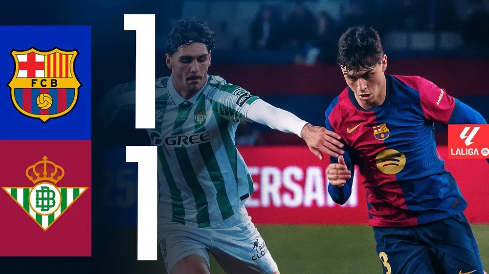 Barcelona vs Real Betis 1-1: Torres kiến tạo, Gavi dứt điểm sớm đưa Barca dẫn trước, Natan đánh đầu phá lưới Szczesny gỡ hòa, HLV Hansi Flick bị chia điểm tiếc nuối 