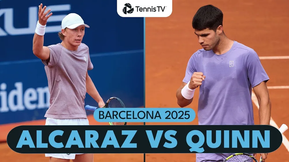 Carlos Alcaraz vs Ethan Quinn 6-2, 7-6 (8-6): Alcaraz thắng dễ Quinn, "Tiểu Nadal" đối đầu Laslo Djere, từng bước chinh phục Barcelona Open 2025
