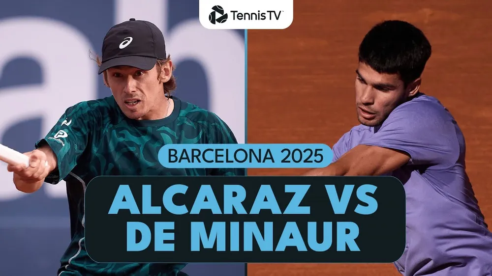 Carlos Alcaraz vs Alex De Minaur 7-5, 6-3: Chật vật hạ De Minaur bằng cơn "mưa" điểm break, Alcaraz thẳng tiến bán kết Barcelona Open