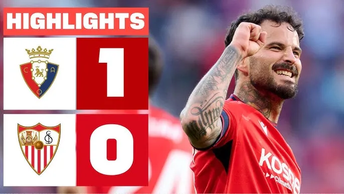 Osasuna vs Sevilla 1-0: Ruben Garcia đá phạt siêu phẩm góc chết, ghi bàn duy nhất giành 3 điểm xứng đáng, Dodi Lukebakio bị thẻ đỏ