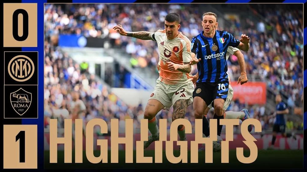 Inter Milan vs AS Roma 0-1: Eldor Shomurodov chêm bóng, Matias Soule nhanh chân đệm bóng cận thành, Inter hụt hơi, thua liền 2 trận để Napoli vượt mặt dẫn đầu Serie A