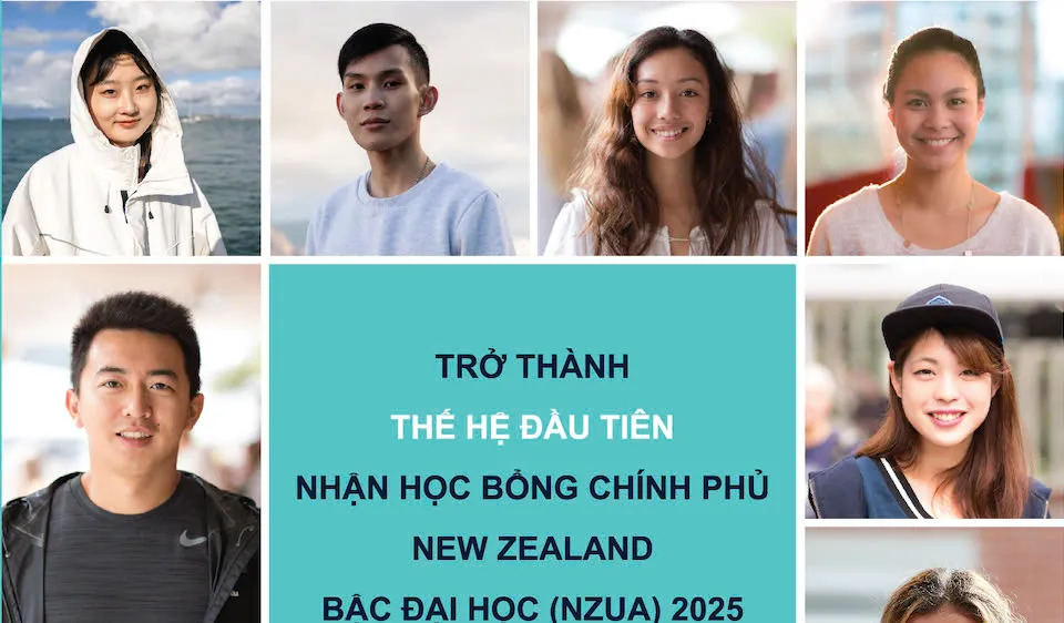 Học bổng Chính phủ New Zealand bậc đại học (NZUA) nhận hồ sơ từ 1-5-2025