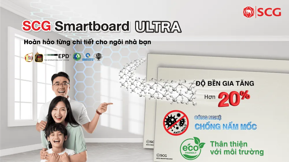SCG ra mắt tấm xi măng sợi Thế hệ mới Smartboard Ultra đạt chuẩn chứng nhận EPD quốc tế