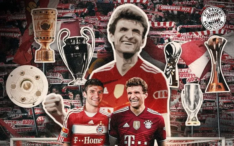 Thomas Muller nghẹn ngào nói lời chia tay, xứng đáng là huyền thoại sống ở Allianz Arena, 25 năm gắn bó Bayern, 710 trận, 500 lần ra sân tại Bundesliga và 150 bàn thắng, 33 danh hiệu, 13 chức vô địch Bundesliga và 2 Champions League
