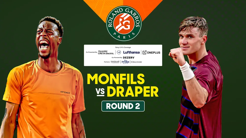 Gael Monfils vs Jack Draper 3-6, 6-4, 3-6, 5-7: Thắng Monfils sau 3 giờ 11 phút, Draper gặp Joao Fonseca ở vòng 3 Roland-Garros 2025
