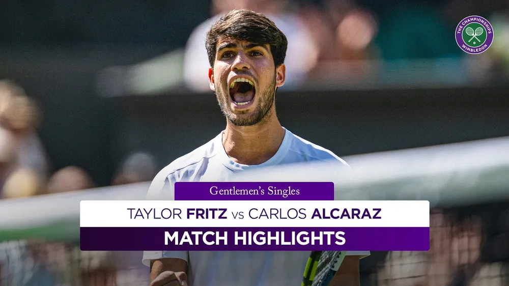Taylor Fritz vs Carlos Alcaraz 4-6, 7-5, 3-6, 6-7 (6-8): Thắng Fritz sau 4 set, Alcaraz đoạt vé vào chung kết Wimbledon 2025 gặp Sinner hoặc Djokovic