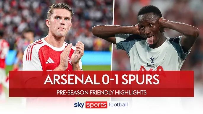 Arsenal vs Tottenham 0-1: Pape Matar Sarr tung cú sút căng từ 45 mét khiến thủ thành Raya chỉ biết đứng nhìn, Tottenham thắng Arsenal ở Hong Kong