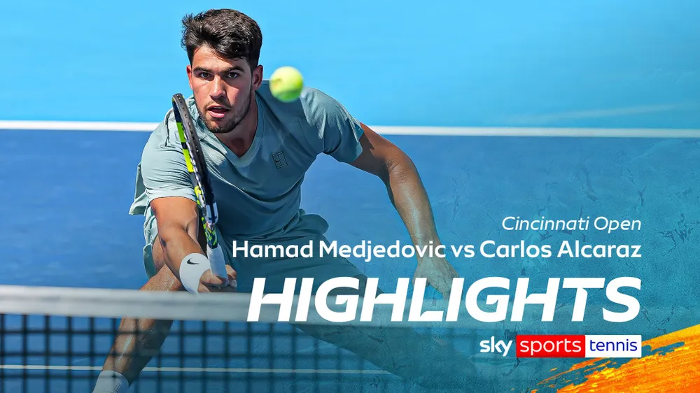 Hamad Medjedovic vs Carlos Alcaraz 4-6, 4-6: Dễ dàng hạ Medjedovic sau 95 phút, Alcaraz chạm trán Luca Nardi ở vòng tiếp theo Cincinnati Open