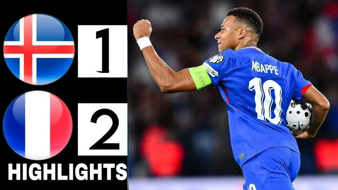 Pháp vs Iceland 2-1: Gudjohnsen bất ngờ phá lưới Maignan, Mbappe gỡ hòa, Mbappe kiến tạo, Barcola ấn định chiến thắng ngược dòng, Tchouameni nhận thẻ đỏ