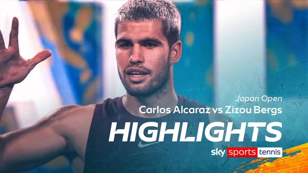 Carlos Alcaraz vs Zizou Bergs 6-4, 6-3: Alcaraz mất 1 giờ 20 phút để hạ Bergs, "Carlitos" gặp Brandon Nakashima ở tứ kết Japan Open