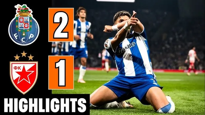 Porto vs Crvena Zvezda 2-1: William Gomes mở bàn nhờ penalty, Vasilije Kostov sút tung nóc lưới gỡ hòa, Rodrigo Mora đệm bóng cận thành ấn định chiến thắng