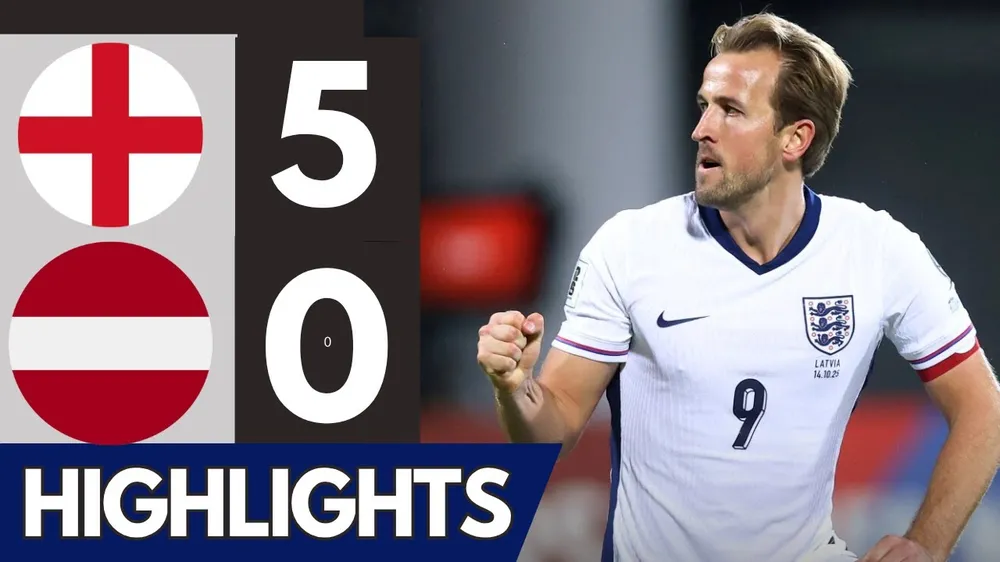 Latvia vs Anh 0-5: Gordon mở bàn, sao Harry Kane lấp lánh cú đúp nhờ penalty, Tonisevs bất ngờ phản lưới nhà, Eze góp công chiến thắng 5 sao