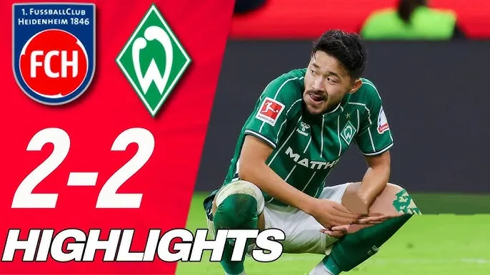 Heidenheim vs Werder Bremen 2-2: Rượt đuổi 4 bàn thắng, Marco Grull mở tỷ số, Stefan Schimmer gỡ hòa, Jens Stage lập tức tỏa sáng, Jonas Fohrenbach kịp cứu thua