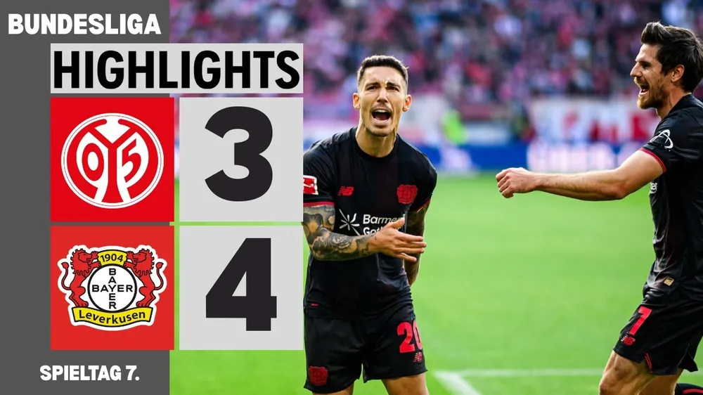 Mainz vs Leverkusen 3-4: Mãn nhãn 7 bàn, Grimaldo ghi cú đúp nhờ penalty, Kofane, Terrier tỏa sáng, Lee Jae Sung, Amiri, Sieb ngược dòng bất thành