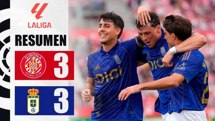 Girona vs Real Oviedo 3-3: Federico Vinas, Salomon Rondon lập công nhưng Christian Stuani ghi cú đúp trên chấm penalty, Azzedine Ounahi góp công, David Carmo chia điểm