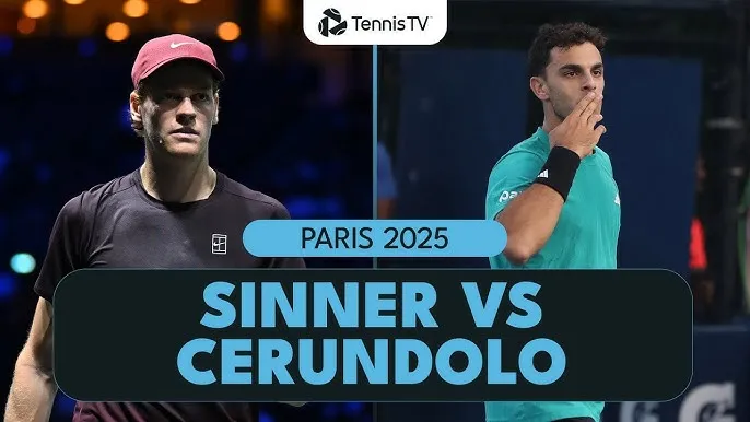 Jannik Sinner vs Francisco Cerundolo 7-5, 6-1: Sinner thắng dễ dàng Cerundolo, gặp hạt giống số 5 Ben Shelton ở tứ kết Paris Masters