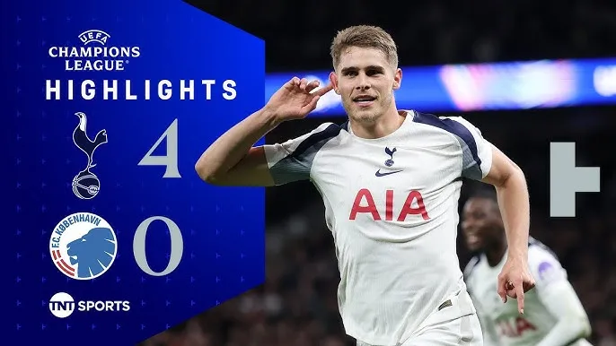 Tottenham vs Copenhagen 4-0: Lần lượt Johnson, Odobert, Van De Ven, Palhinha định hình cục diện, Johnson nhận thẻ đỏ phút 57