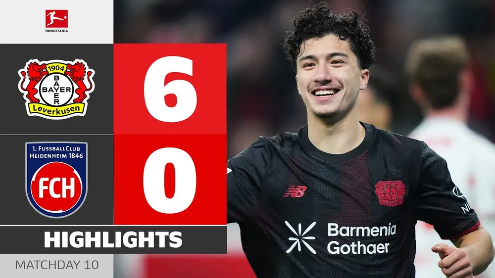 Leverkusen vs Heidenhem 6-0: Schic, Maza đua tài ghi cú đúp, Hofmann, Poku góp công trút cơn mưa 6 bàn thắng, Leverkusen từng bước vào tốp 4 Bundesliga