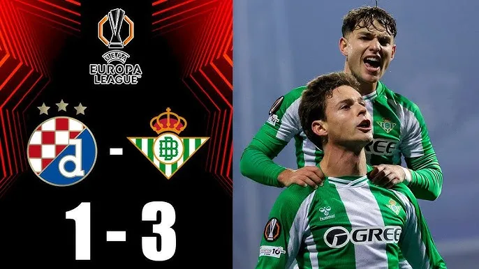 Dinamo Zagreb vs Real Betis 1-3: Dominguez phản lưới nhà, Riquelme, Antony chốt hạ cục diện sau 38 phút, Galesic ghi bàn danh dự 