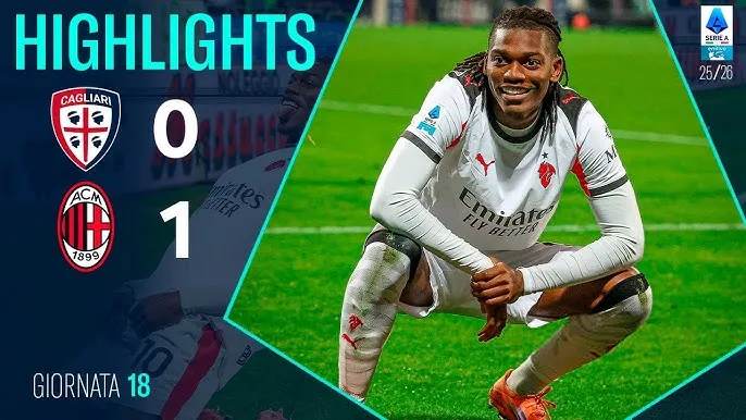 Cagliari vs AC Milan 0-1: Rabiot dọn cỗ, Rafael Leao ghi bàn duy nhất giúp Milan tạm vượt mặt Inter giành ngôi đầu Serie A 2025/26