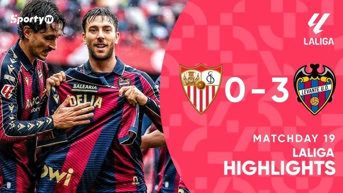 Sevilla vs Levante 0-3: Iker Losada, Carlos Espi, Carlos Alvarez bất ngờ hạ chủ nhà Sevilla, Levante đang xếp áp chót bảng xếp hạng La Liga
