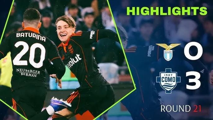 Lazio vs Como 0-3: Martin Baturina sớm gieo sầu, Nico Paz tỏa sáng cú đúp bỏ túi 3 điểm gọn gàng, Como chen chân tốp 6 Serie A