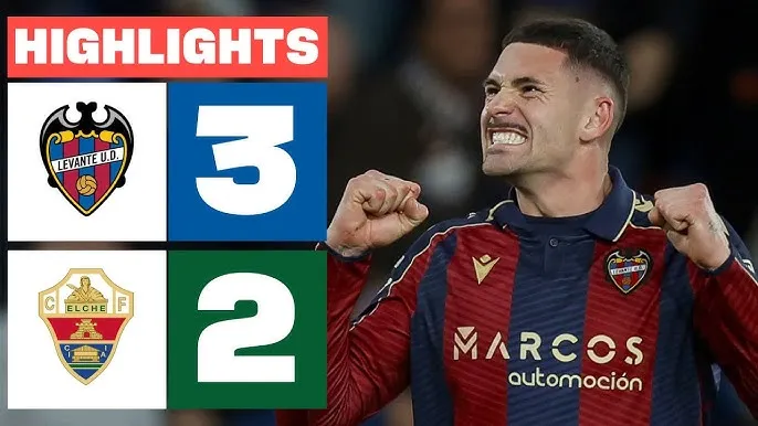 Levante vs Elche 3-2: Alvaro Rodriguez lập công, Pablo Martinez, La Fuente ngược dòng, Adam Boayar ghi bàn, Alan Matturro chốt hạ