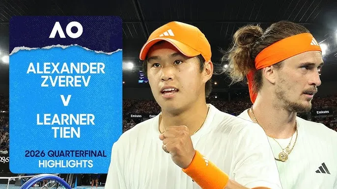 Alexander Zverev vs Learner Tien 6-3, 6(5)-7, 6-1, 7-6(3): Tay vợt trẻ Tien không thắng nổi, ngậm ngùi nhìn Zverev vào bán kết 