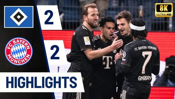 Hamburger vs Bayern Munich 2-2: Vieira mở bàn trên chấm penalty, Harry Kane, Diaz ngược dòng nhưng Vuskovic cứu thua, Bayern bị cầm chân