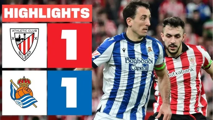 Athletic Bilbao vs Real Sociedad 1-1: Goncalo Guedes vẽ cầu vồng mở bàn, Brais Mendez nhận thẻ đỏ, De Galarreta đột phá cứu thua đẹp mắt