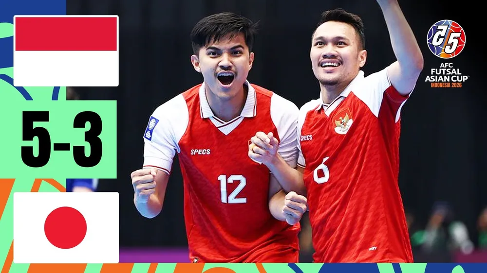 Futsal Indonesia vs Futsal Nhật Bản 5-3: Samuel Eko, Adriansyah, Gunawan, Dewa Rizki tạo nên lịch sử, giành vé gặp Iran ở chung kết AFC Futsal 
